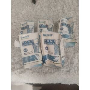 Lot Of 5 Bomsit Home Water Test Kit 17 in 1 -100 Test Strips and 4 Bacteria New